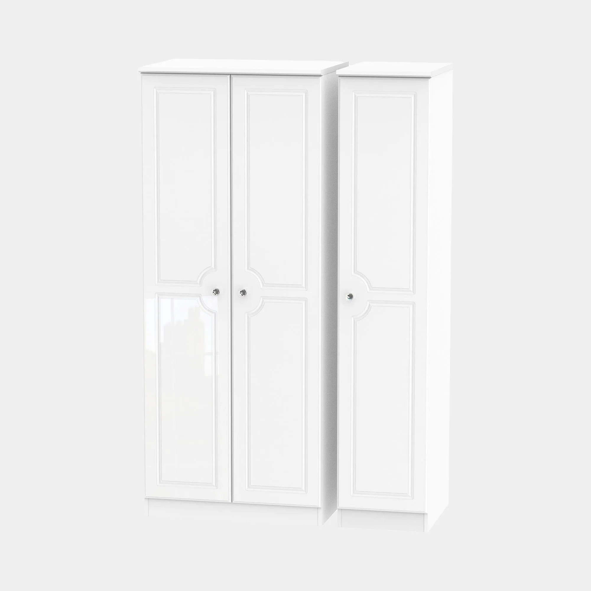 Lincoln - Wardrobe In White High Gloss