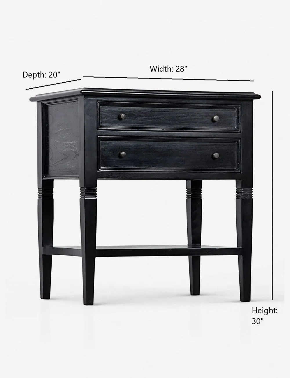 Luna 2 Drawer Nightstand Lulu and Georgia