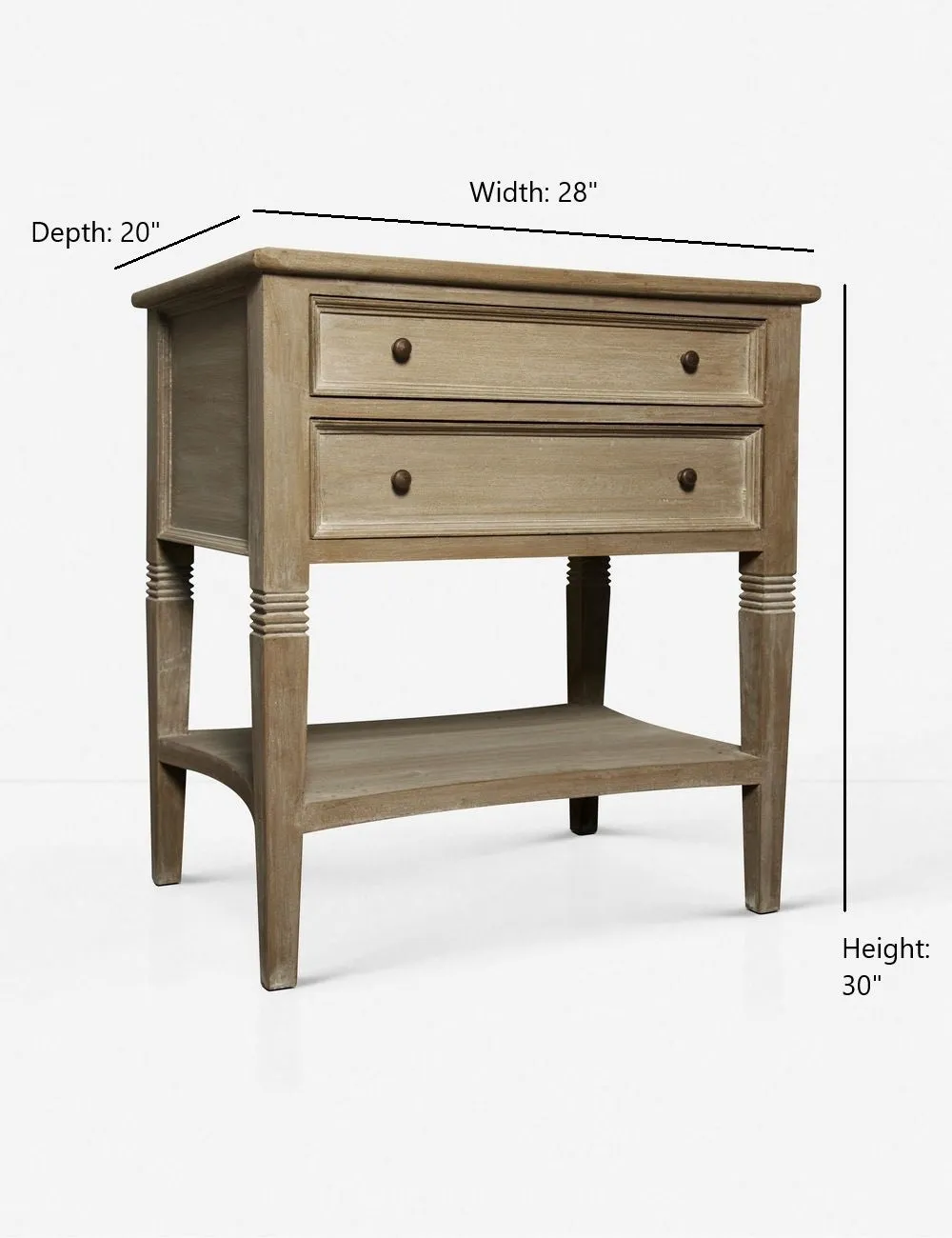 Luna 2 Drawer Nightstand Lulu and Georgia