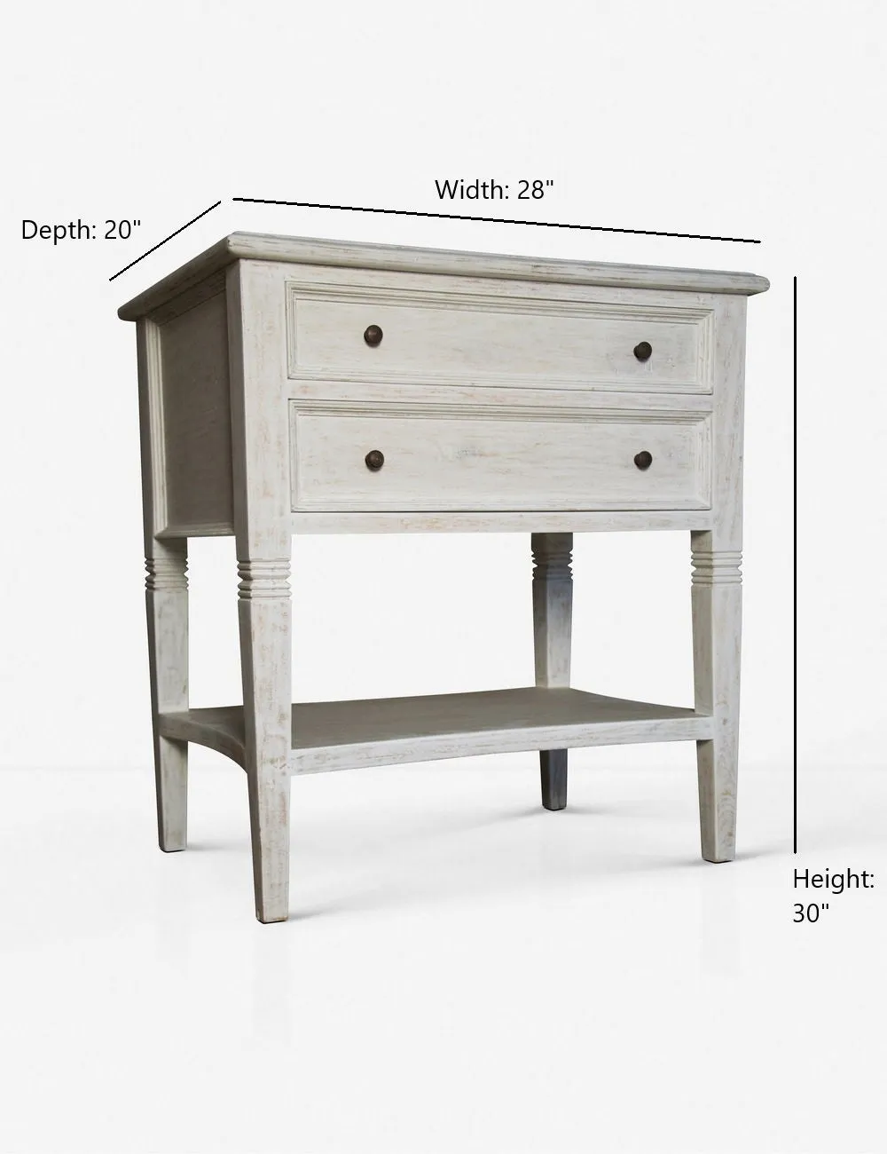 Luna 2 Drawer Nightstand Lulu and Georgia