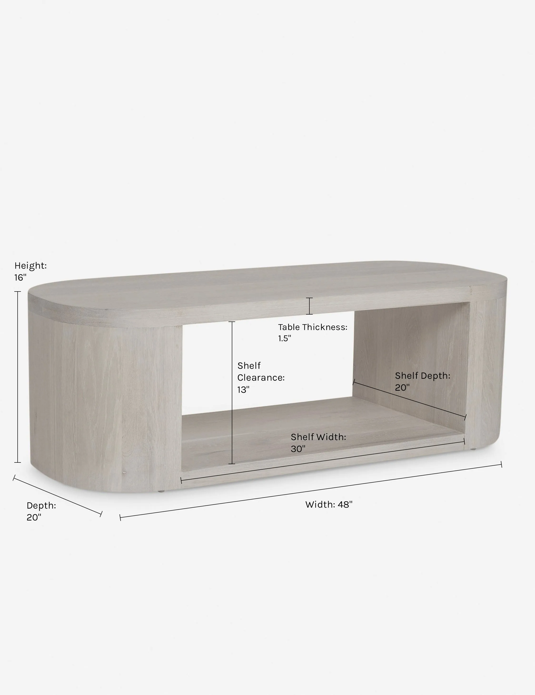 Luna Oval Coffee Table Lulu and Georgia