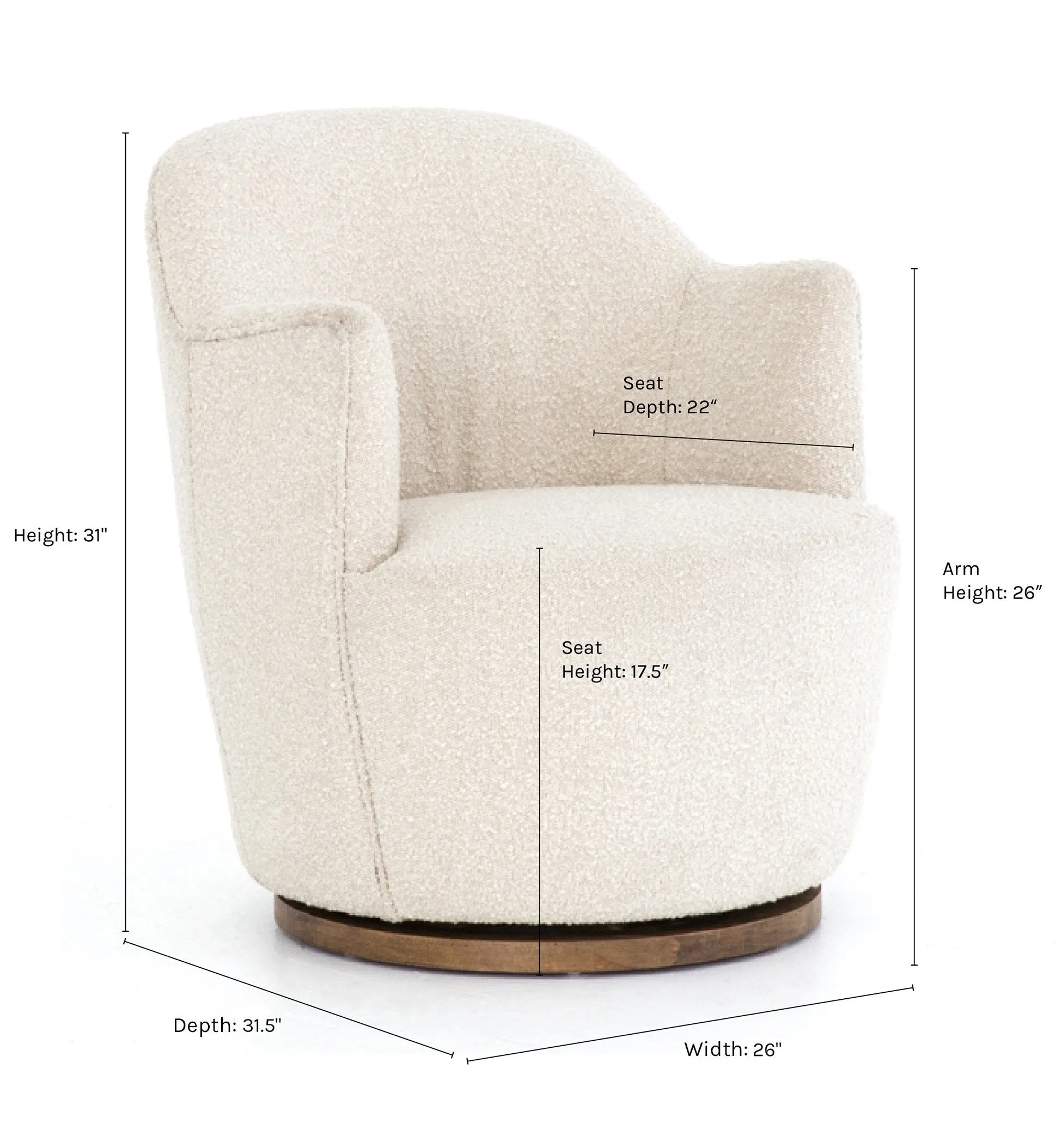 Margie Swivel Chair Lulu and Georgia