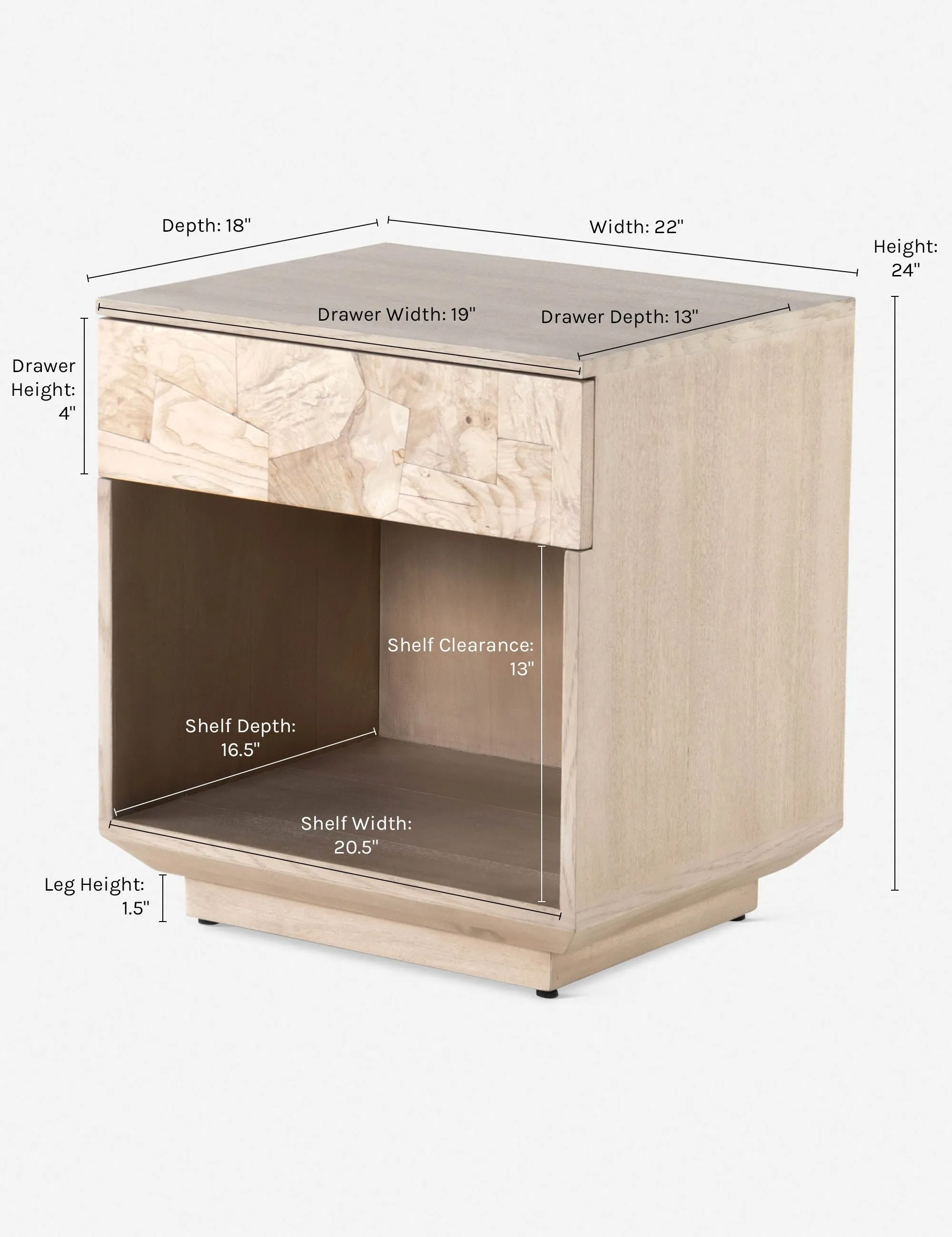 Moneo Nightstand Lulu and Georgia
