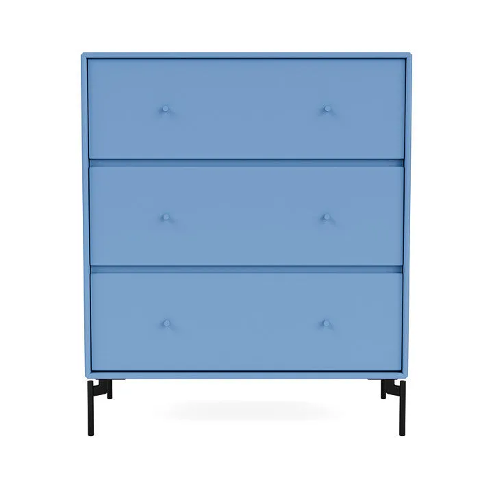 Montana Carry Dresser With Legs, Azure Blue/Black