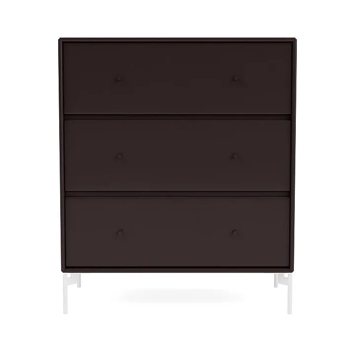Montana Carry Dresser With Legs, Balsamic/Snow White