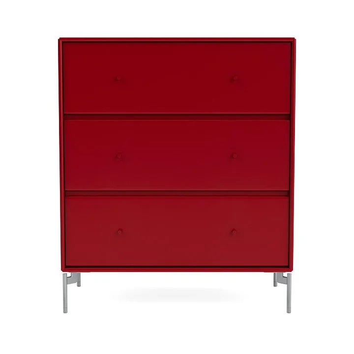 Montana Carry Dresser With Legs, Beetroot/Matt Chrome
