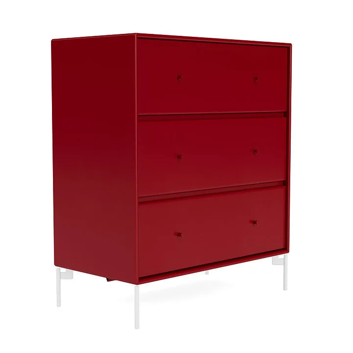 Montana Carry Dresser With Legs, Beetroot/Snow White