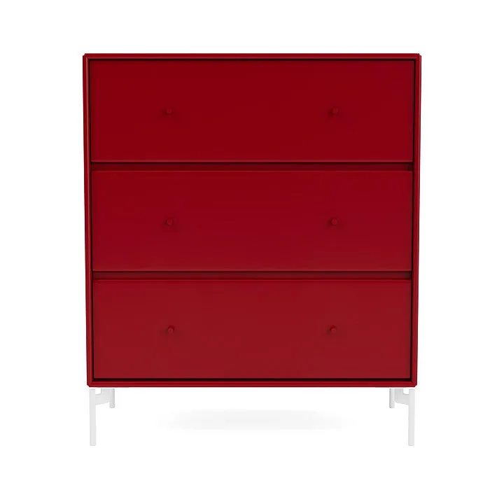 Montana Carry Dresser With Legs, Beetroot/Snow White