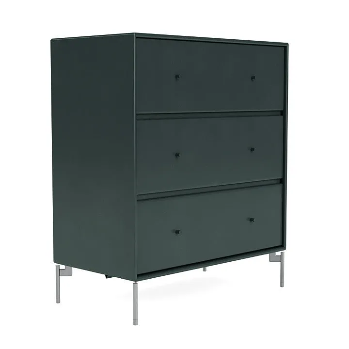 Montana Carry Dresser With Legs, Black Jade/Matt Chrome