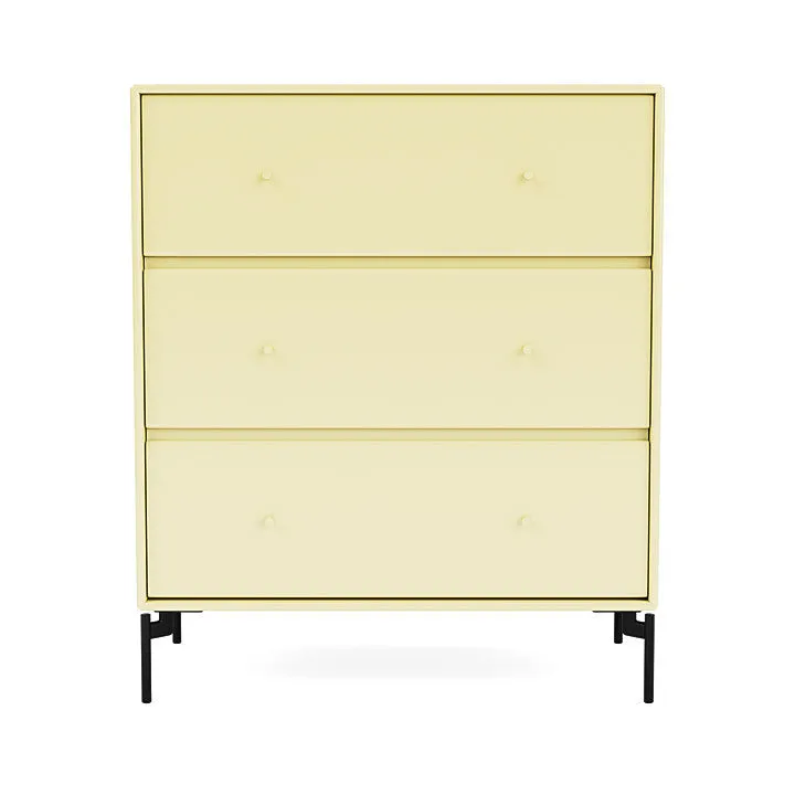 Montana Carry Dresser With Legs, Camomile/Black
