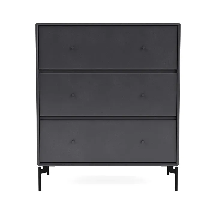 Montana Carry Dresser With Legs, Carbon Black/Black