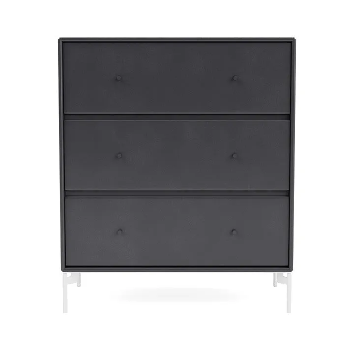 Montana Carry Dresser With Legs, Carbon Black/Snow White