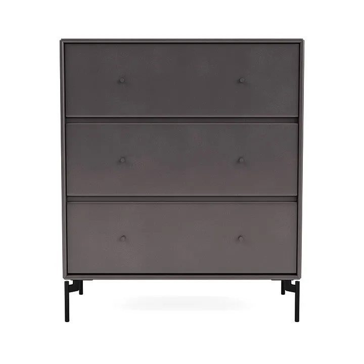 Montana Carry Dresser With Legs, Coffee/Black