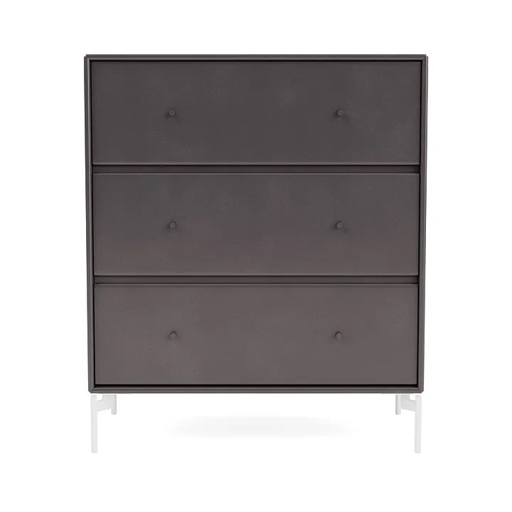 Montana Carry Dresser With Legs, Coffee/Snow White