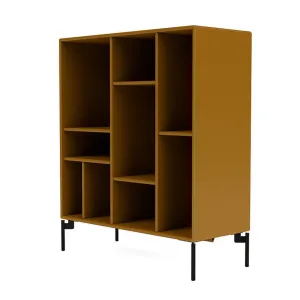 Montana Compile Decorative Shelf With Legs, Amber/Black