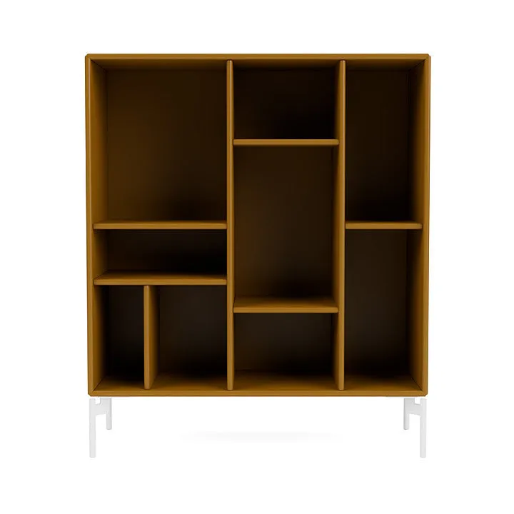Montana Compile Decorative Shelf With Legs, Amber/Snow White