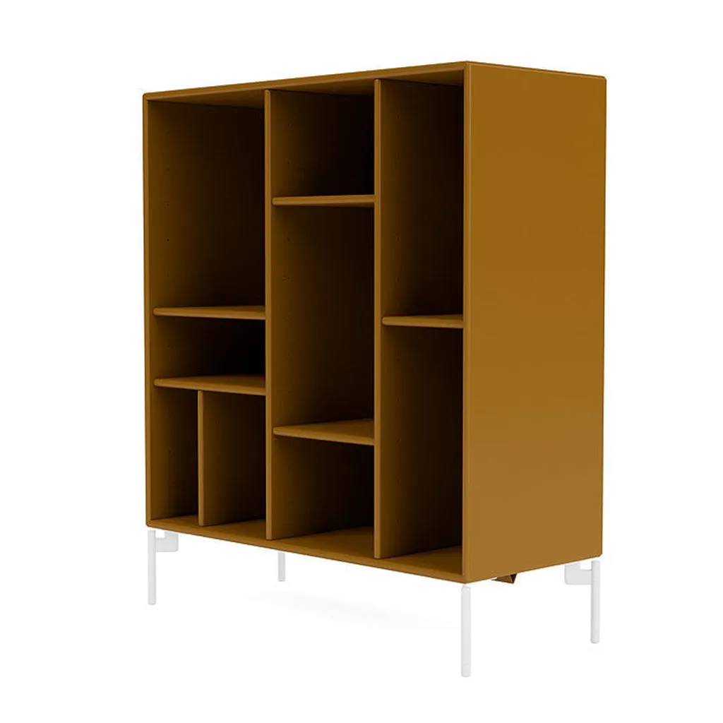 Montana Compile Decorative Shelf With Legs, Amber/Snow White