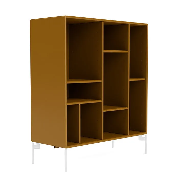 Montana Compile Decorative Shelf With Legs, Amber/Snow White