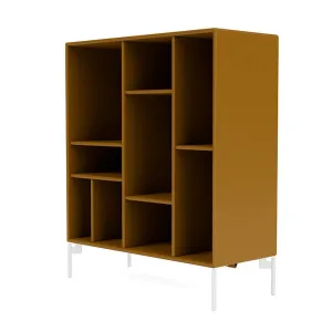 Montana Compile Decorative Shelf With Legs, Amber/Snow White
