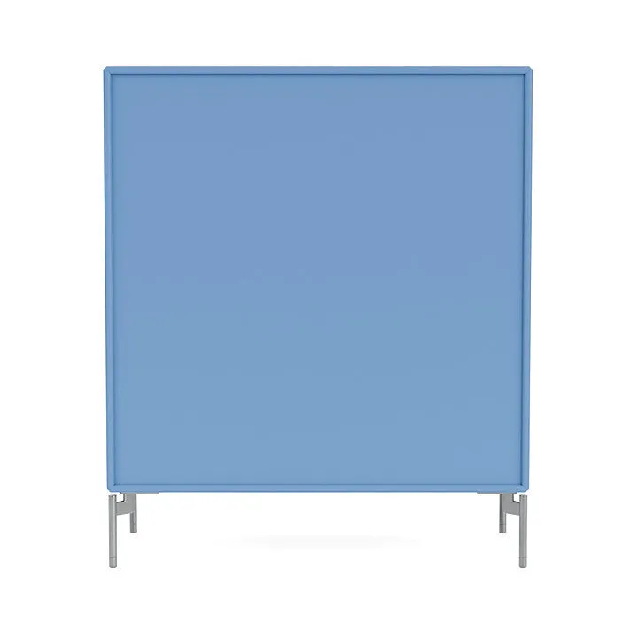 Montana Compile Decorative Shelf With Legs, Azure Blue/Matt Chrome