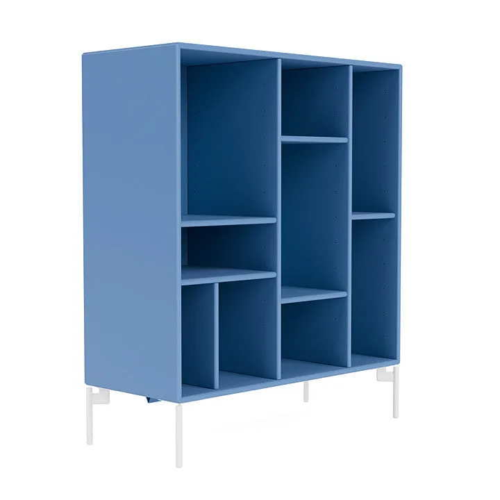 Montana Compile Decorative Shelf With Legs, Azure Blue/Snow White