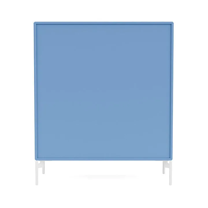 Montana Compile Decorative Shelf With Legs, Azure Blue/Snow White