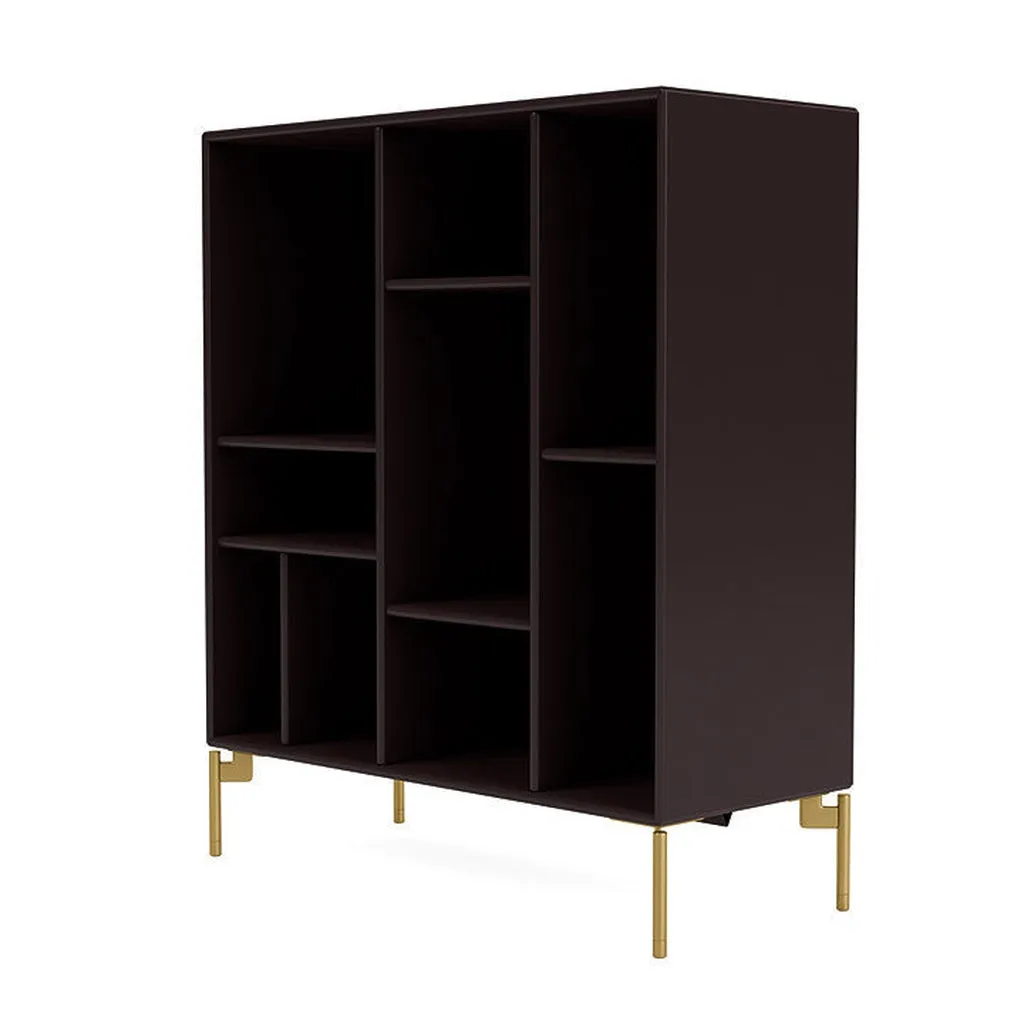 Montana Compile Decorative Shelf With Legs, Balsamic/Brass