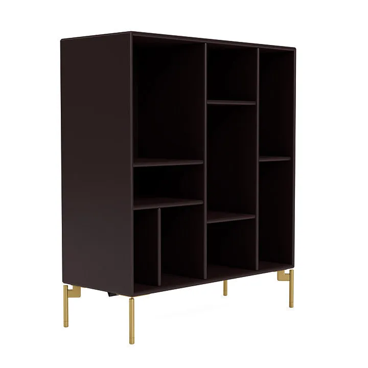 Montana Compile Decorative Shelf With Legs, Balsamic/Brass