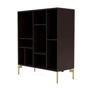 Montana Compile Decorative Shelf With Legs, Balsamic/Brass