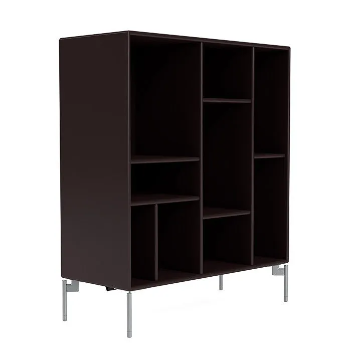 Montana Compile Decorative Shelf With Legs, Balsamic/Matt Chrome