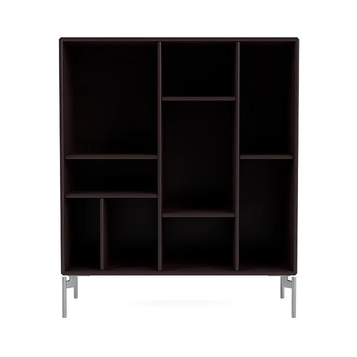 Montana Compile Decorative Shelf With Legs, Balsamic/Matt Chrome