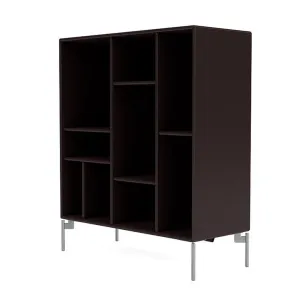 Montana Compile Decorative Shelf With Legs, Balsamic/Matt Chrome