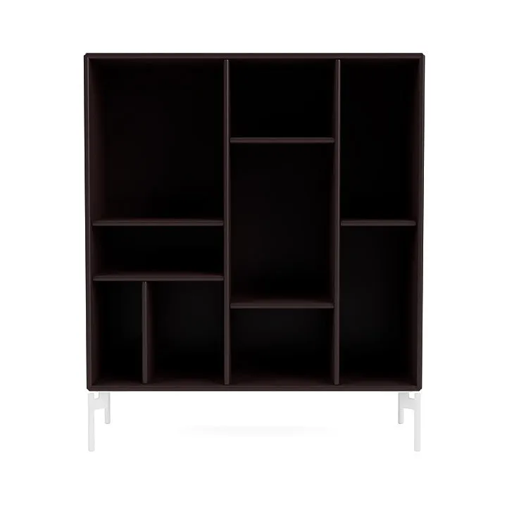 Montana Compile Decorative Shelf With Legs, Balsamic/Snow White