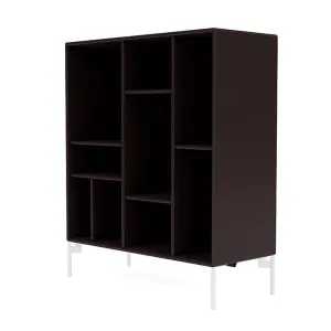 Montana Compile Decorative Shelf With Legs, Balsamic/Snow White