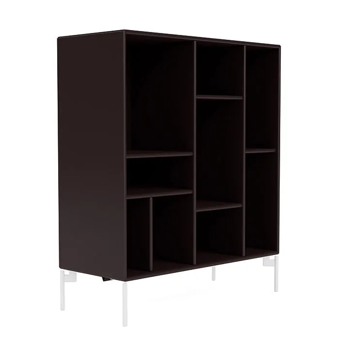 Montana Compile Decorative Shelf With Legs, Balsamic/Snow White