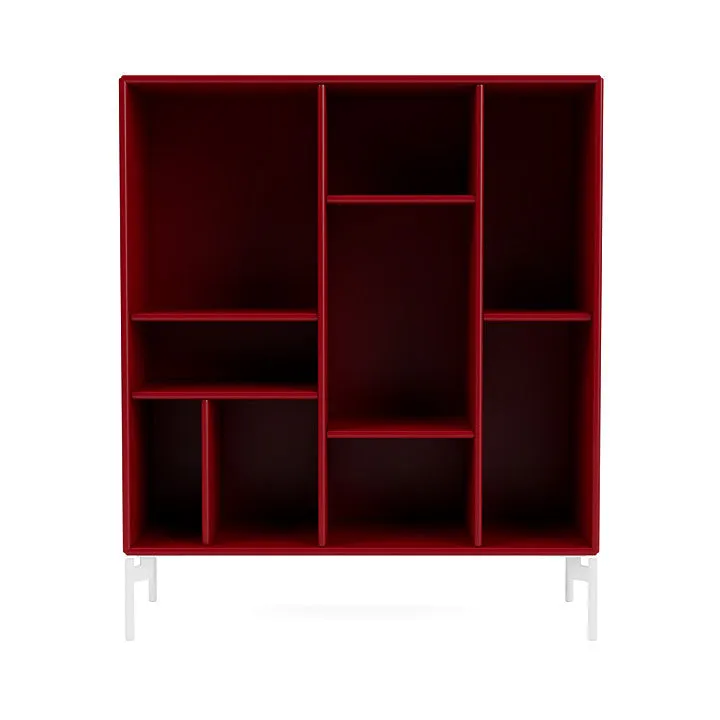 Montana Compile Decorative Shelf With Legs, Beetroot/Snow White