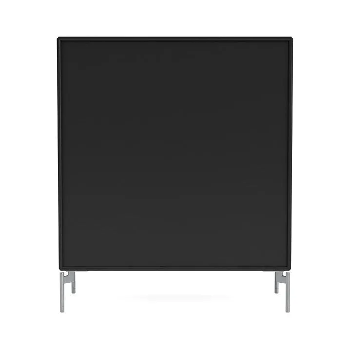 Montana Compile Decorative Shelf With Legs, Black/Matt Chrome