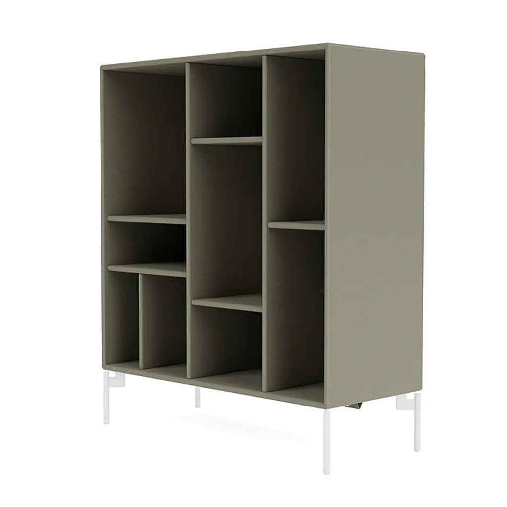 Montana Compile Decorative Shelf With Legs, Fennel/Snow White