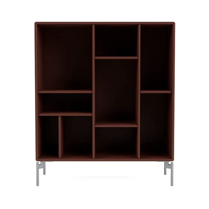 Montana Compile Decorative Shelf With Legs, Masala/Matt Chrome