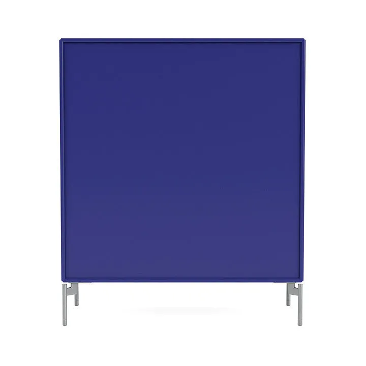 Montana Compile Decorative Shelf With Legs, Monarch Blue/Matt Chrome