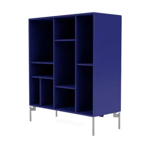 Montana Compile Decorative Shelf With Legs, Monarch Blue/Matt Chrome
