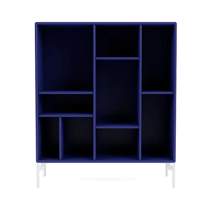 Montana Compile Decorative Shelf With Legs, Monarch Blue/Snow White