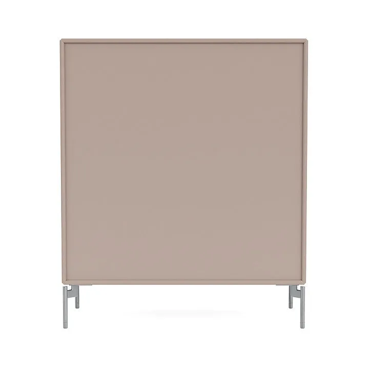 Montana Compile Decorative Shelf With Legs, Mushroom Brown/Matt Chrome