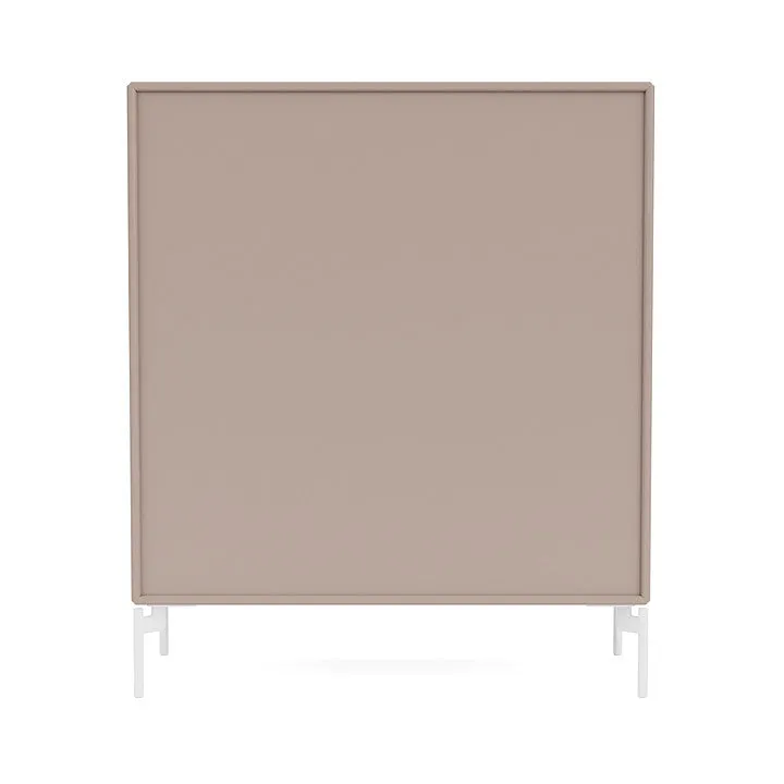 Montana Compile Decorative Shelf With Legs, Mushroom Brown/Snow White