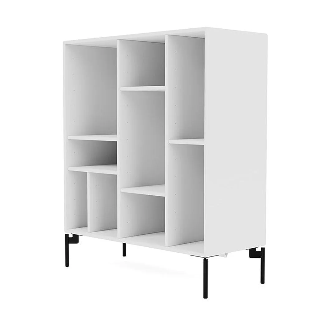 Montana Compile Decorative Shelf With Legs, New White/Black