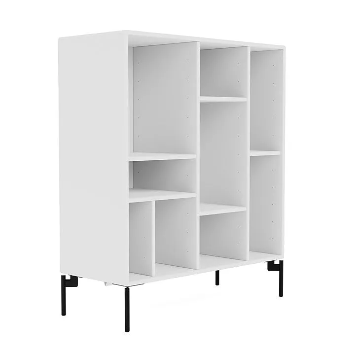 Montana Compile Decorative Shelf With Legs, New White/Black