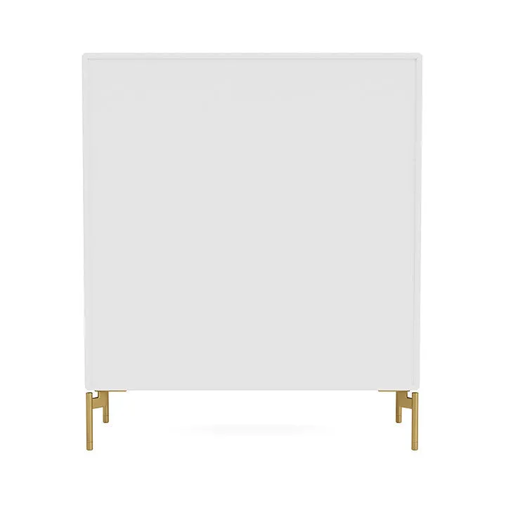 Montana Compile Decorative Shelf With Legs, New White/Brass