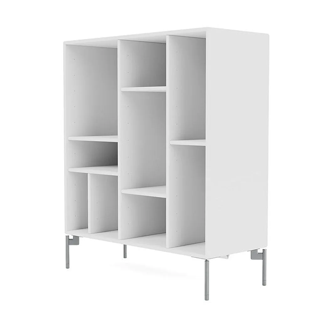 Montana Compile Decorative Shelf With Legs, New White/Matt Chrome