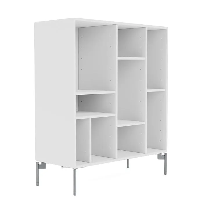 Montana Compile Decorative Shelf With Legs, New White/Matt Chrome