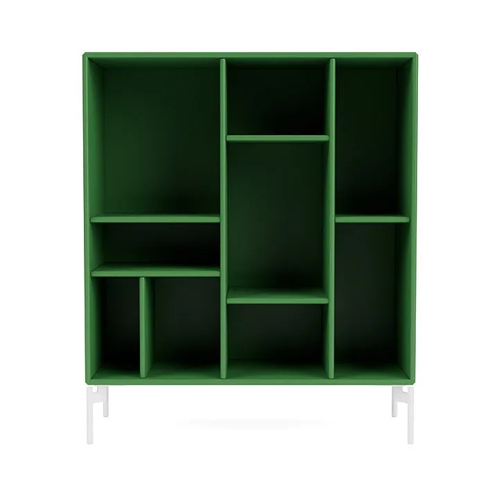 Montana Compile Decorative Shelf With Legs, Parsley/Snow White